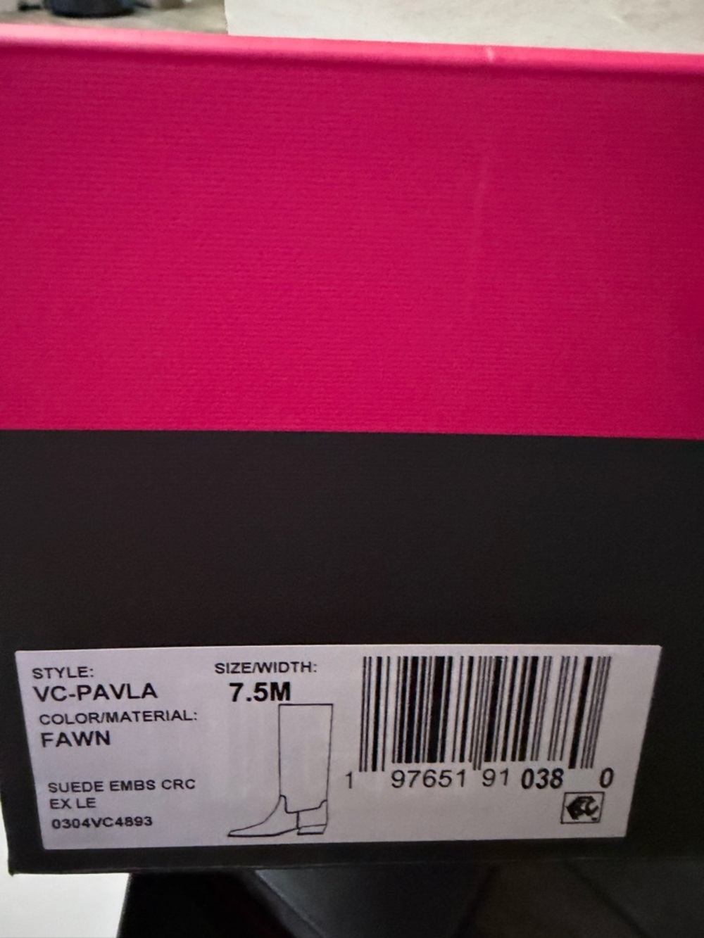 NIB Vince Camuto Women's Pavla Knee High Boot, Fawn - Picture 4 of 5